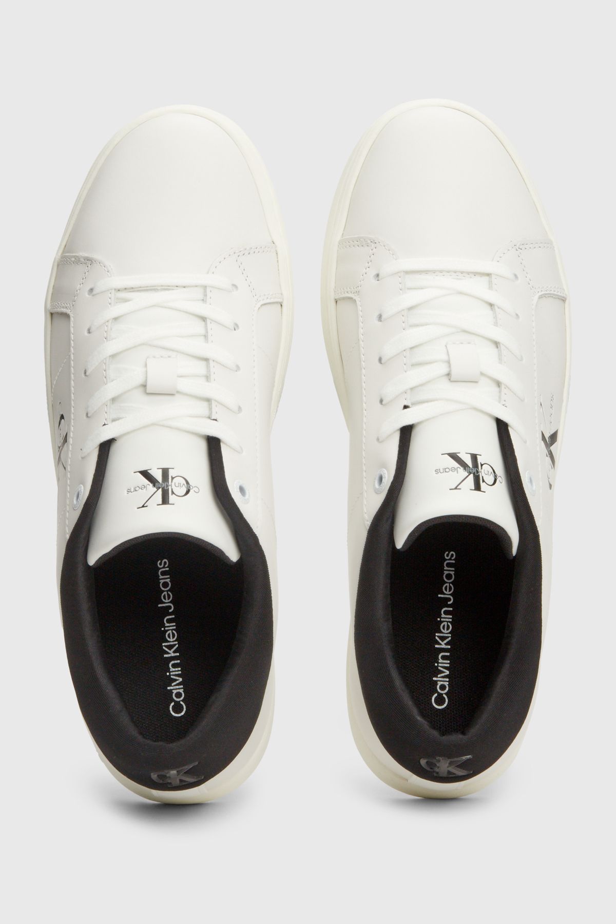 Teniși albi cu talpă joasă Calvin Klein