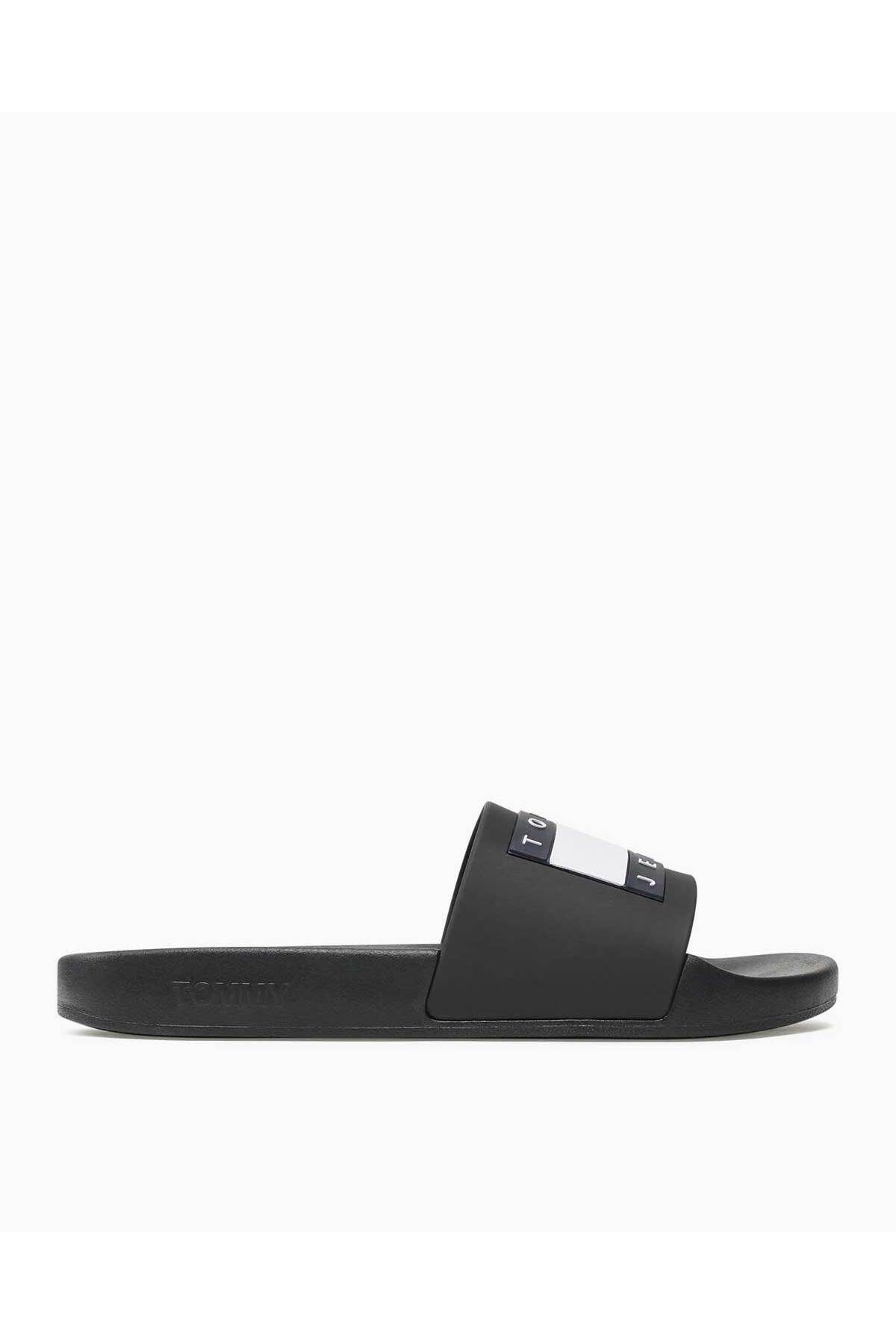 Tommy Hilfiger čierne šľapky