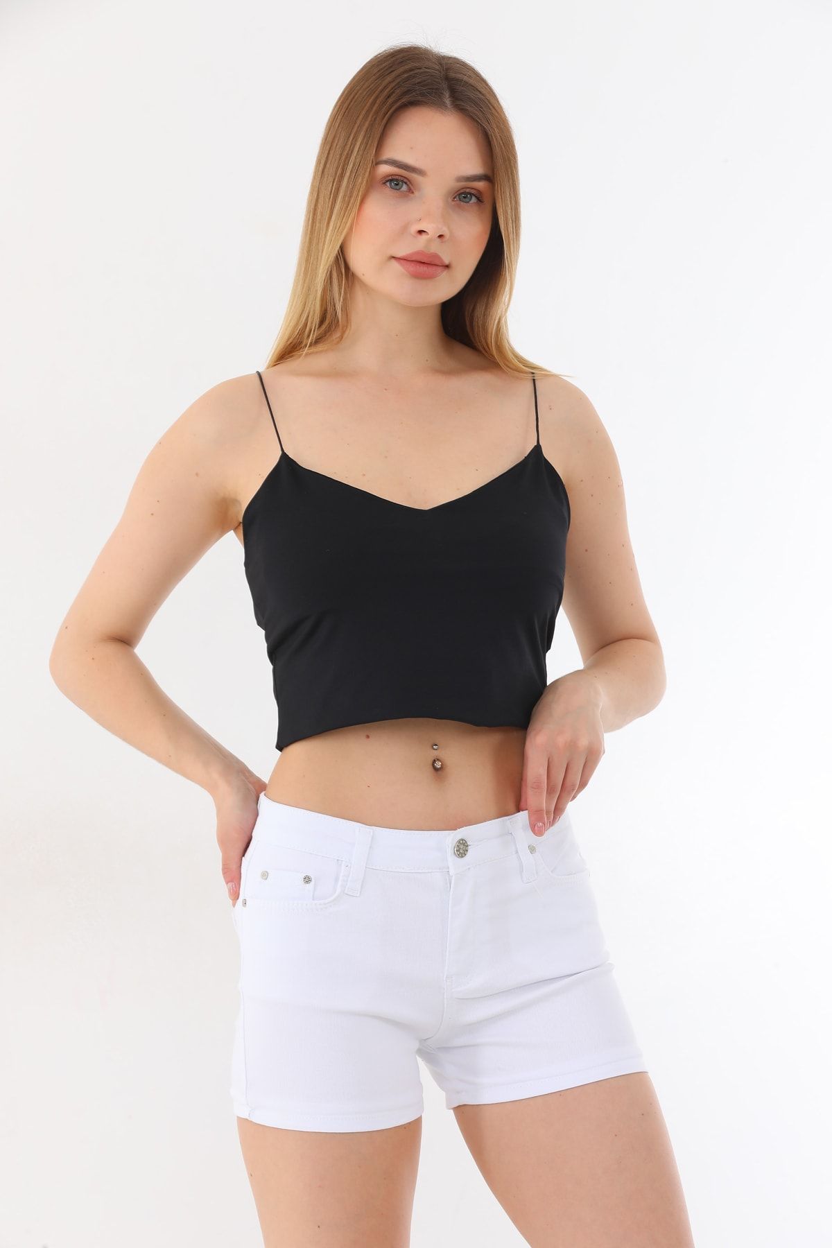 Lycra Mini Šortky s Vysokým Pásom