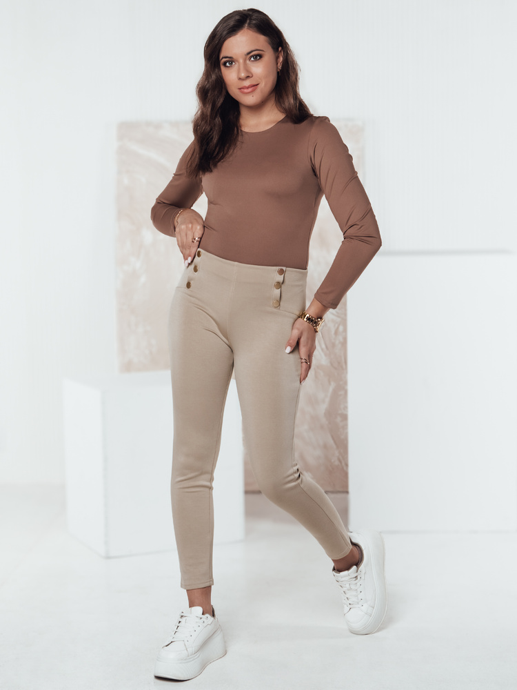 Spodnie damskie MODSTORY beżowe Dstreet