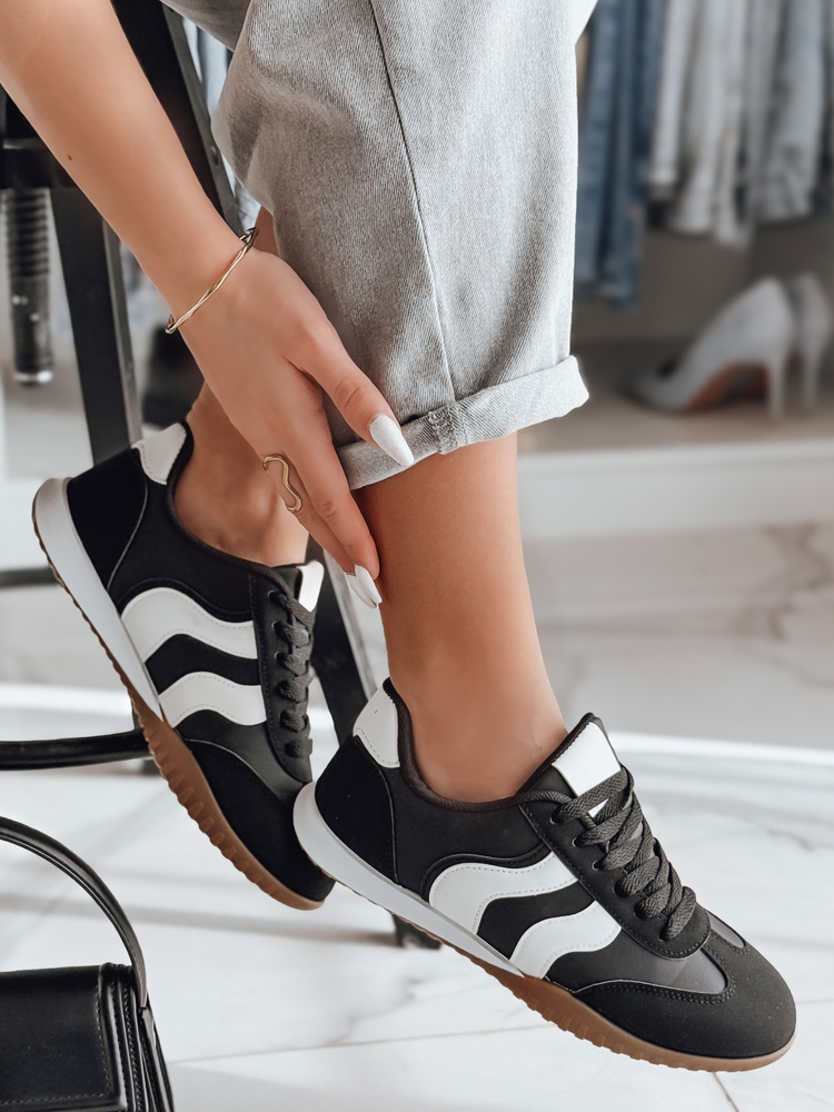 Teniși sport negri pentru femei Dstreet