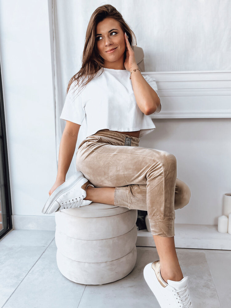 Spodnie damskie FRAGILE khaki Dstreet