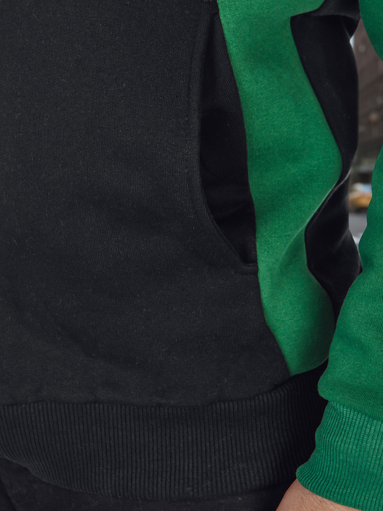 Bluza męska rozpinana za stójką czarna Dstreet
