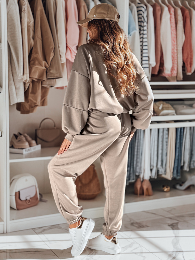 Komplet dresowy damski one size oversizowy DRESIS mokka Dstreet