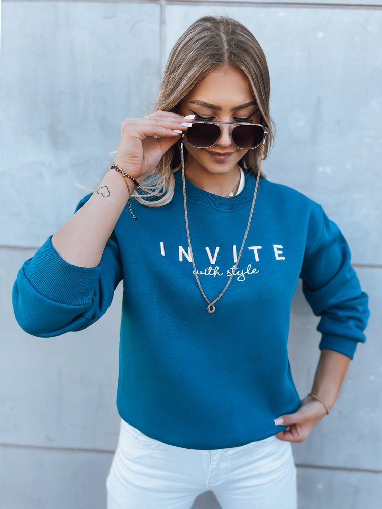 Dámská oversize mikina INVITE Barva modrá DSTREET