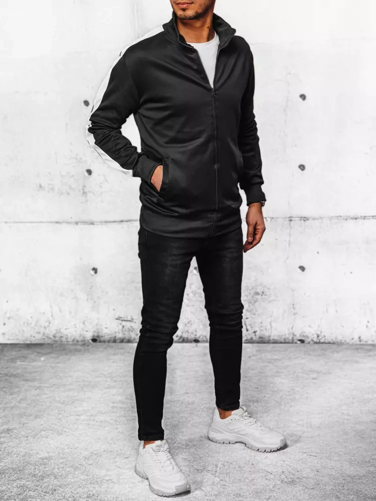 Bluza męska rozpinana czarna Dstreet