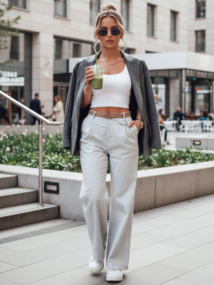 Dámske nohavice wide leg MOBISKA