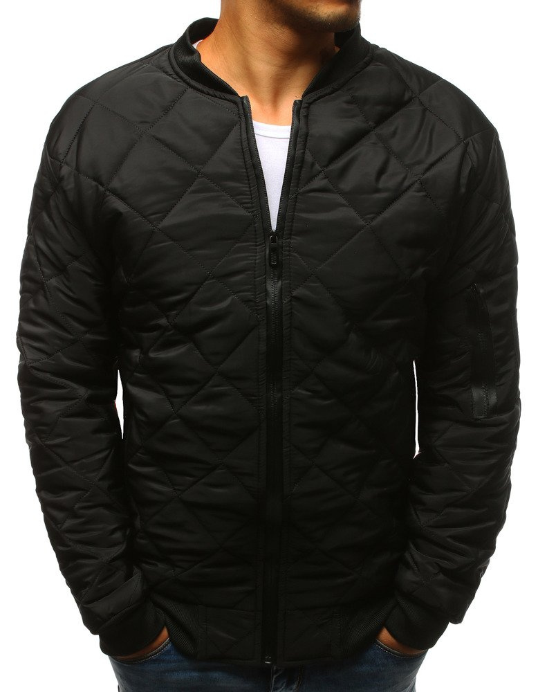 Pánská bunda prošívaná bomber jacket černá Dstreet