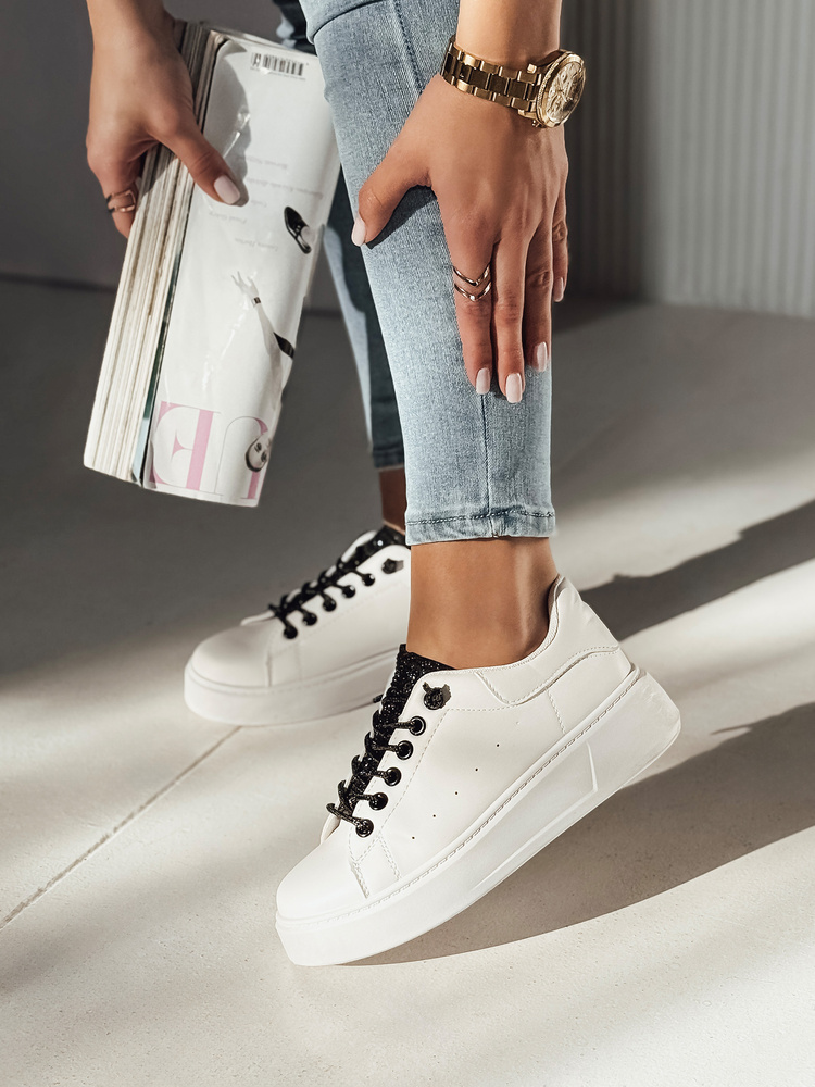 Teniși albi pentru femei UNISTEP