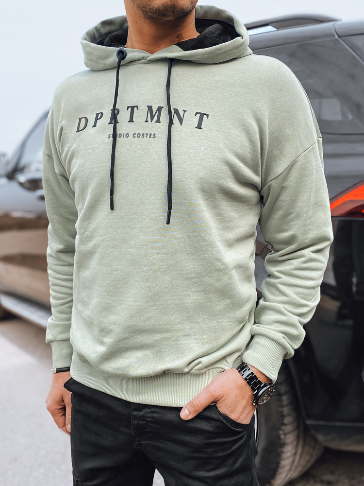 Bluza męska z nadrukiem oliwkowa Dstreet