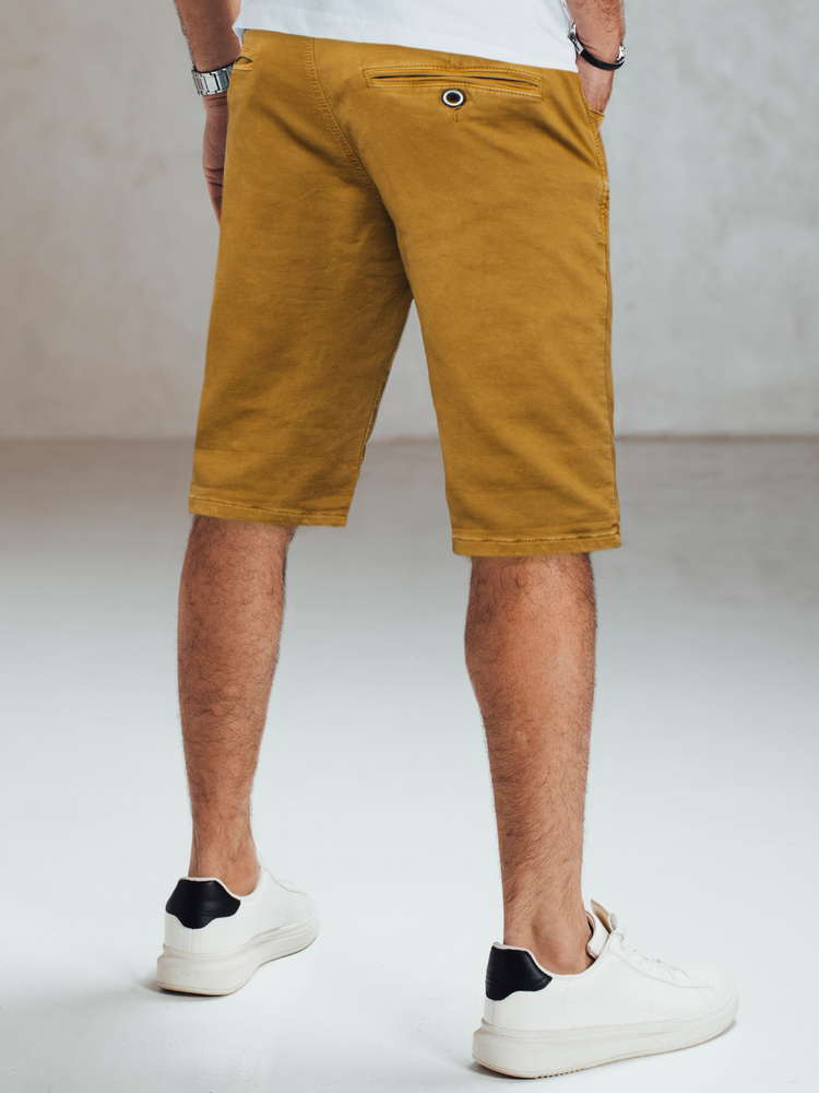 Spodenki męskie jeansowe musztardowe Dstreet