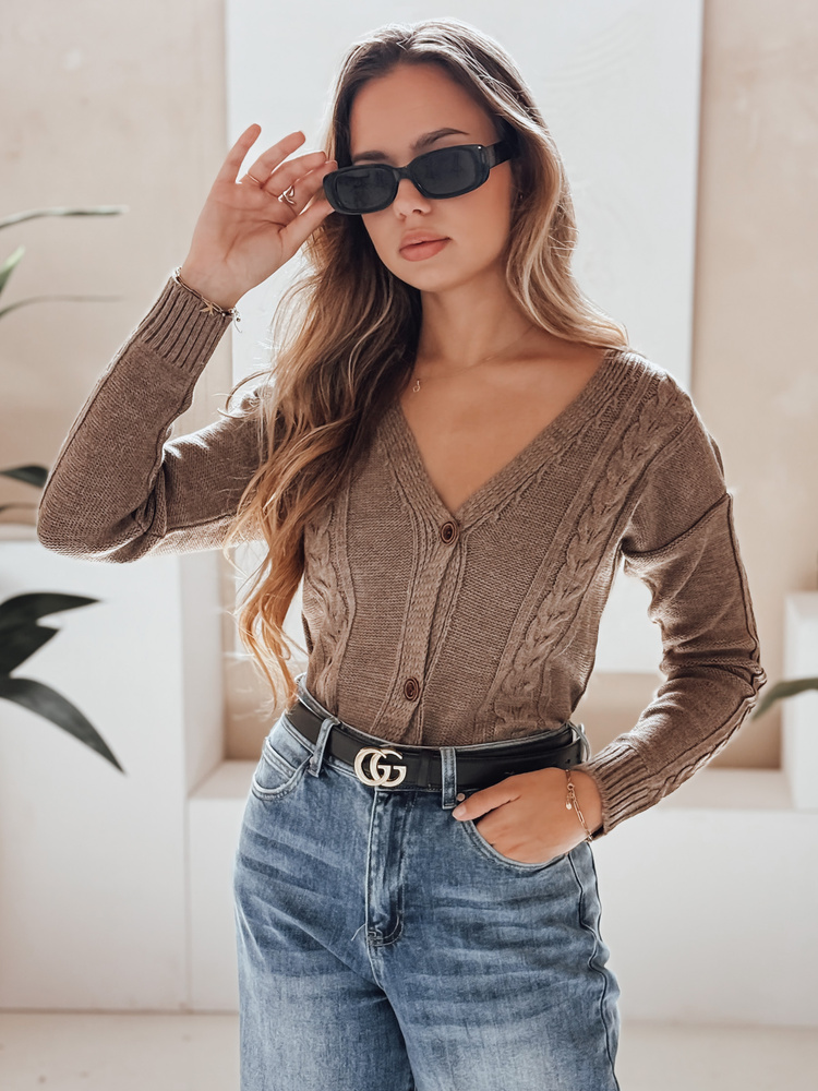 Sweter damski MELANIA czekoladowy Dstreet