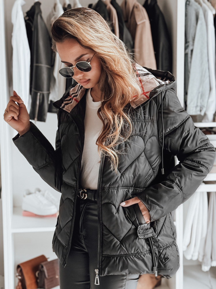 Kurtka pikowana damska OLMO czarna Dstreet