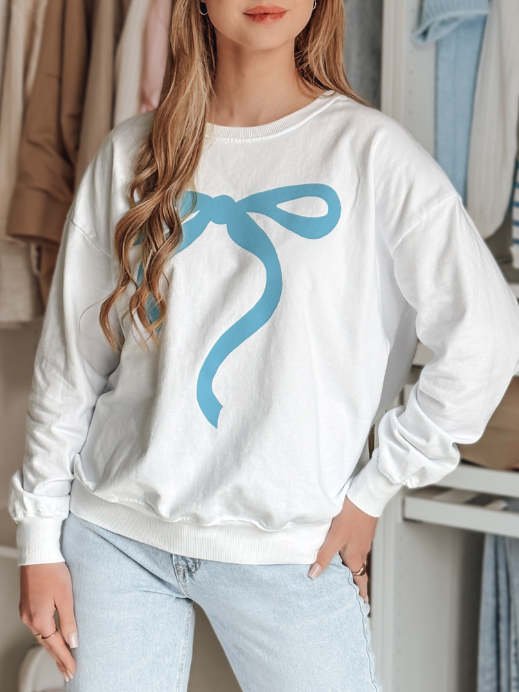 Hanorac supradimensionat pentru femei SOFTTIE alb