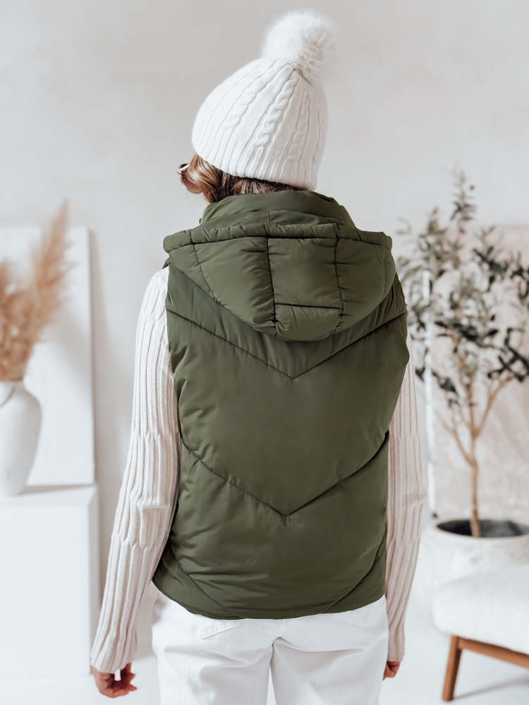 Vestă matlasată pentru femei LIKEHUGS verde