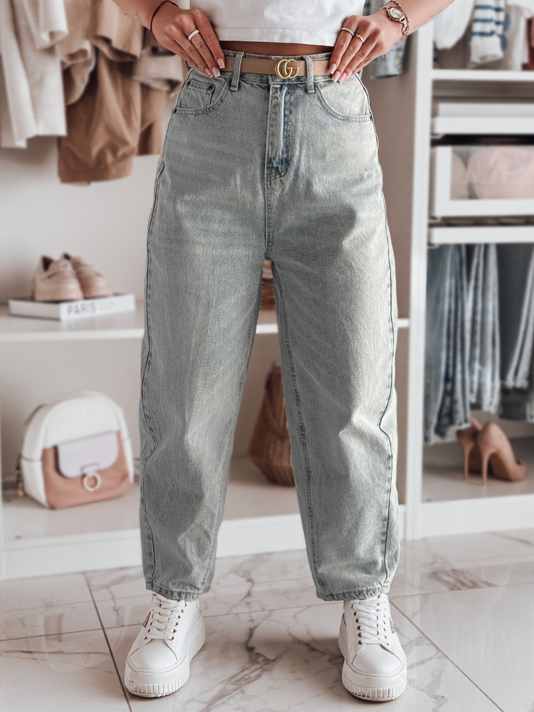 Spodnie damskie jeansowe wide leg WIDENOVA niebieskie Dstreet