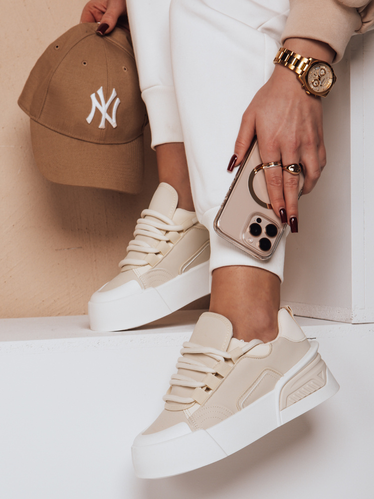 Teniși sport pentru femei KICKON bej