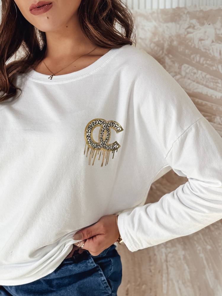 Bluză supradimensionată pentru femei ICONIQ albă