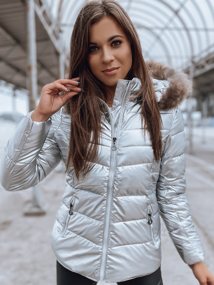 Kurtka damska NELLY srebrna Dstreet