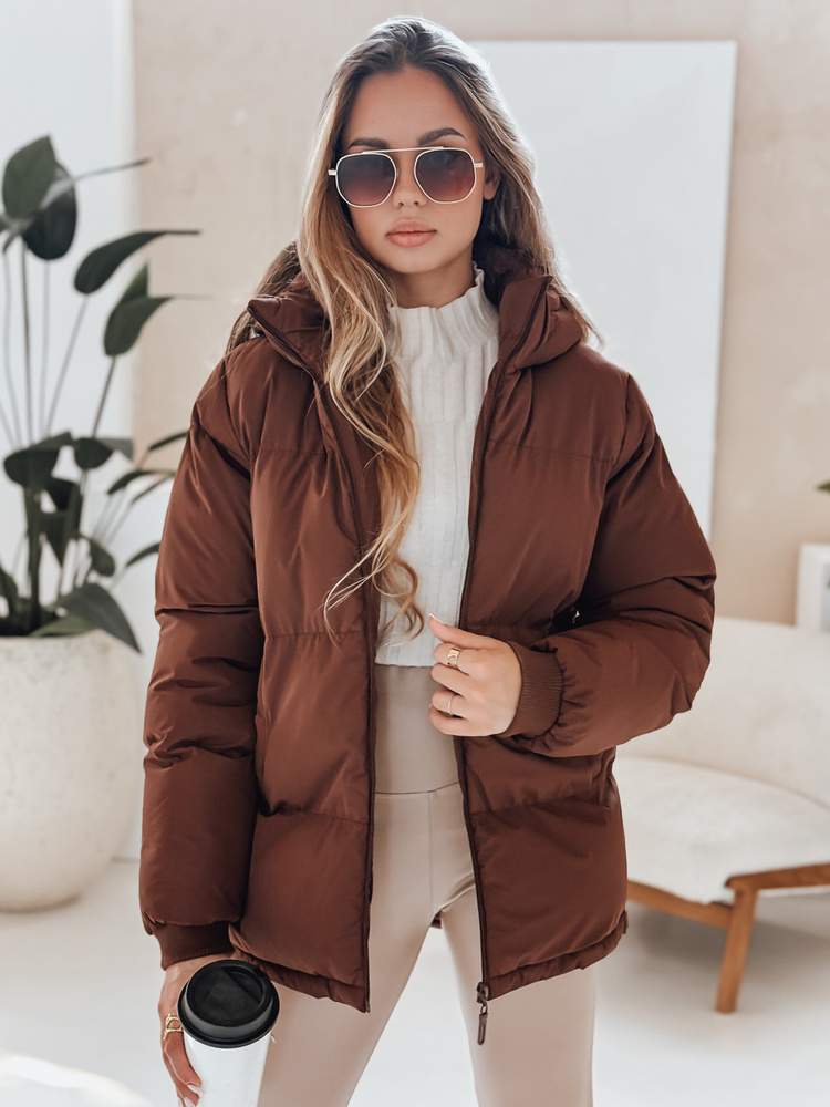 Kurtka damska MISSFROST brązowa Dstreet