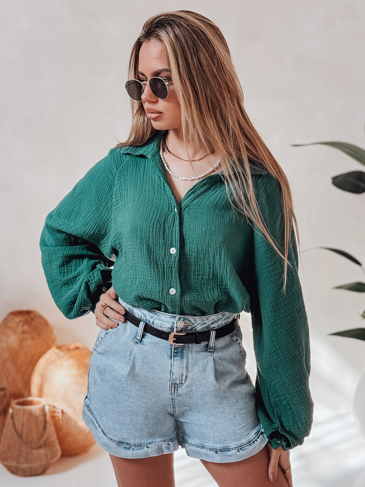 Spodenki damskie jeansowe z paskiem SHORT LOVER niebieskie Dstreet