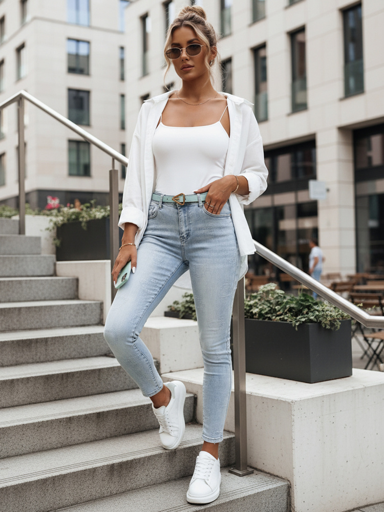 Dámske skinny rifle JENIVIA s motívom srdca