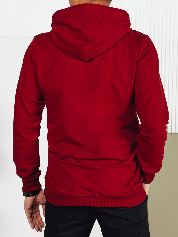 Bluza męska z kapturem bordowa Dstreet