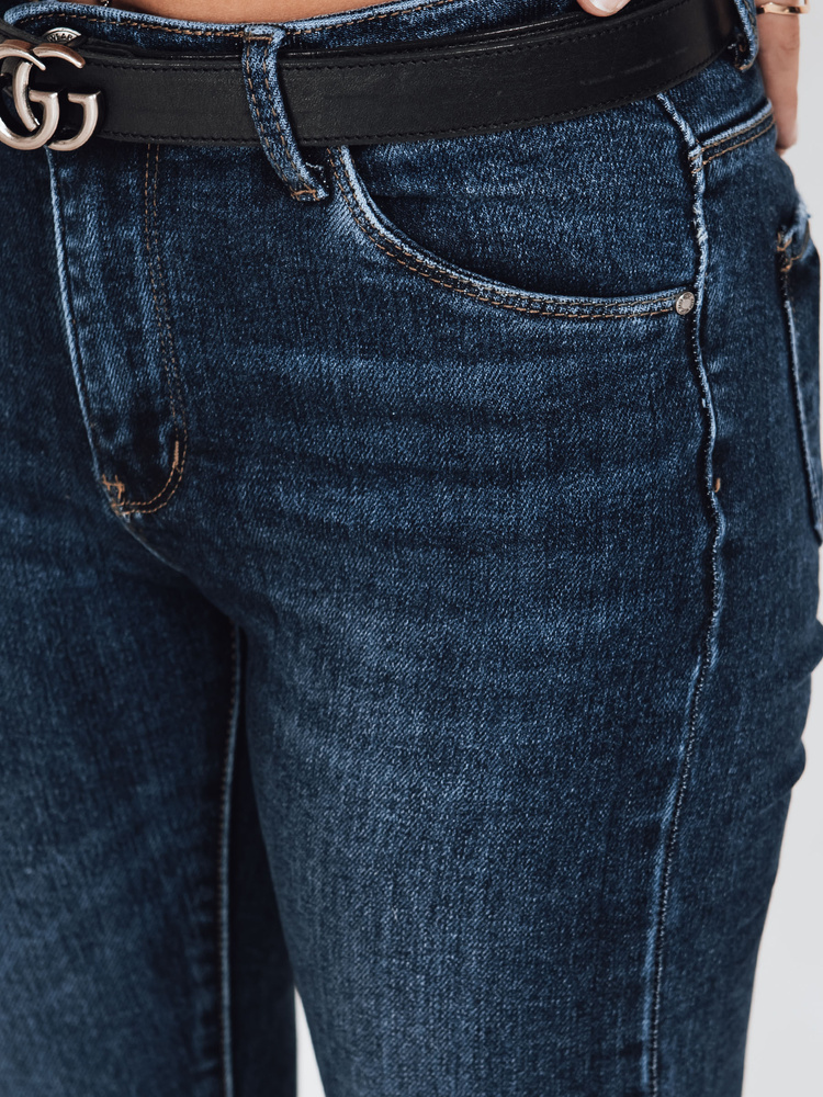 Blugi skinny albaștri pentru femei