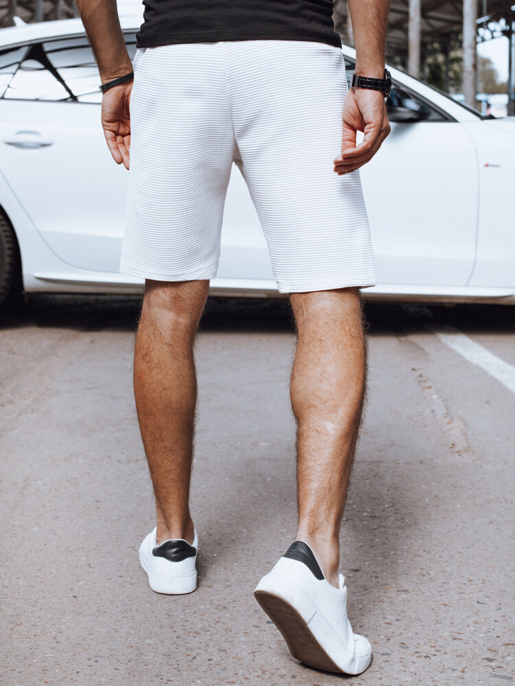 Spodenki męskie dresowe białe Dstreet