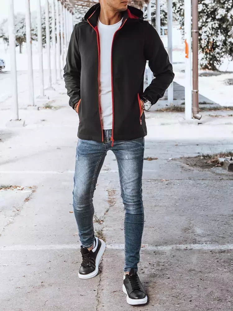 Kurtka męska softshell czarna Dstreet