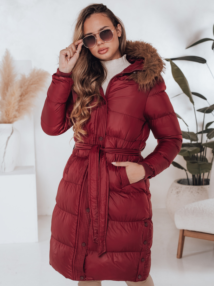 Kurtka zimowa damska pikowana z futerkiem STYLEBELLA biała Dstreet TY4610