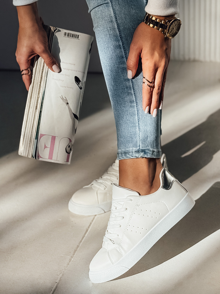 Sneakersy damskie SHINMOVE srebrne Dstreet