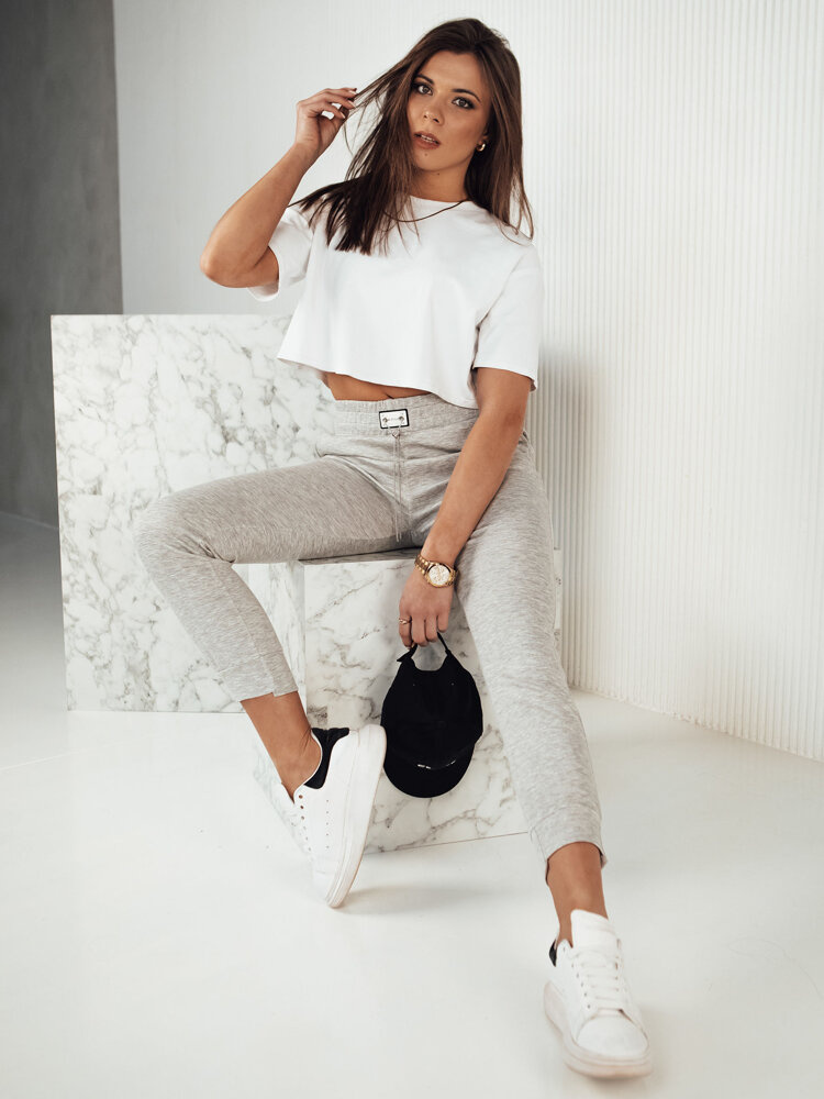 Spodnie damskie dresowe DAVE szare Dstreet