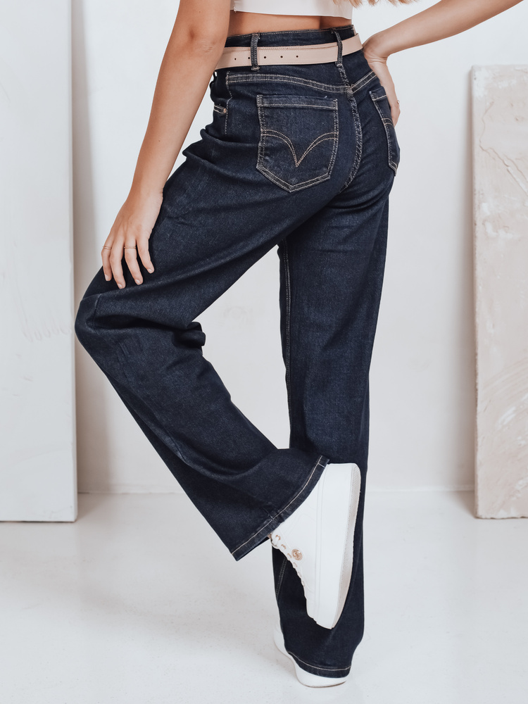 Blugi cu croi larg pentru femei, granat