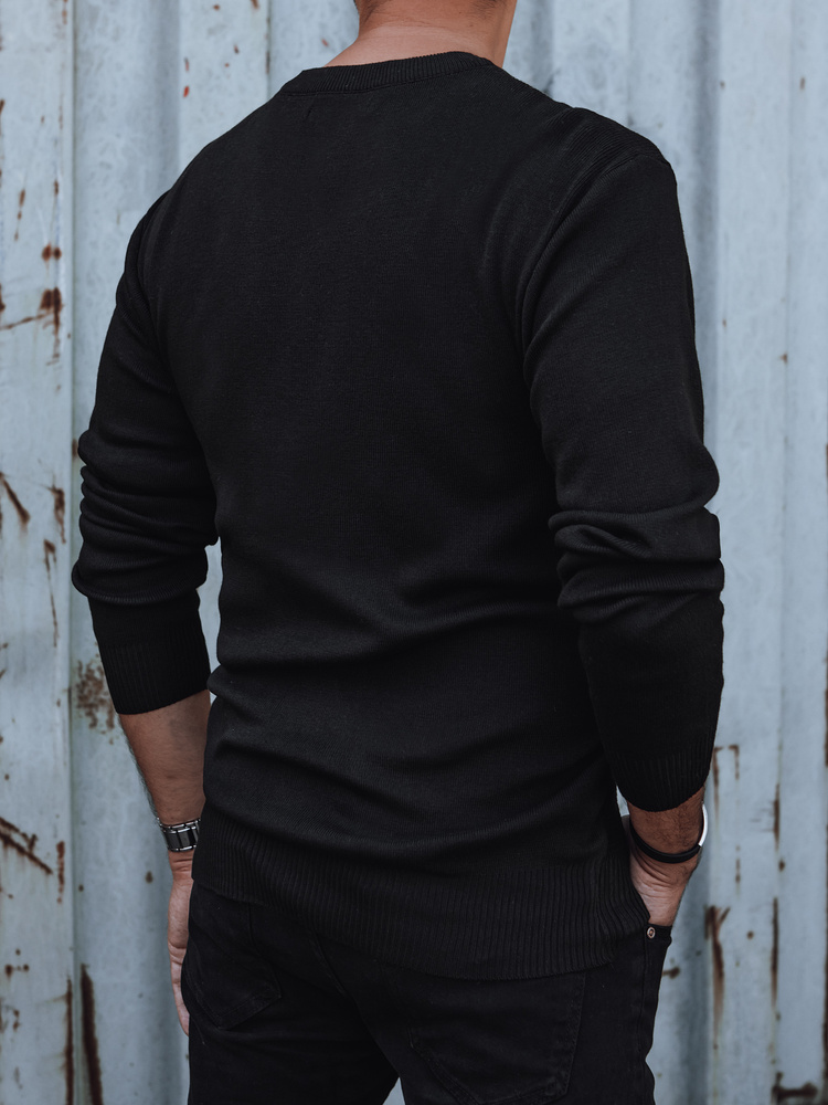Sweter męski czarny Dstreet