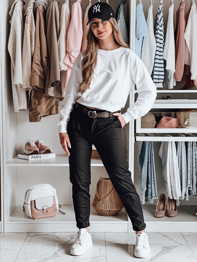 Pantaloni chino negri pentru femei MODELA