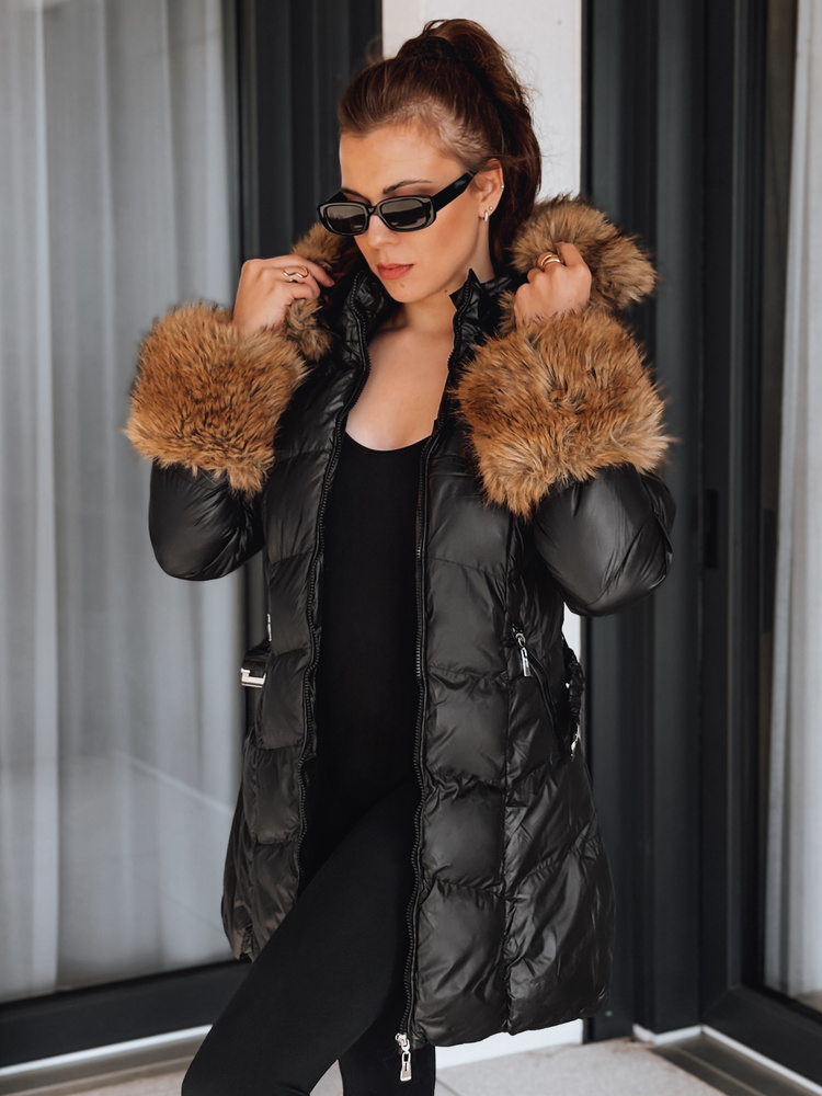 Dámska zimná bunda s kožušinou