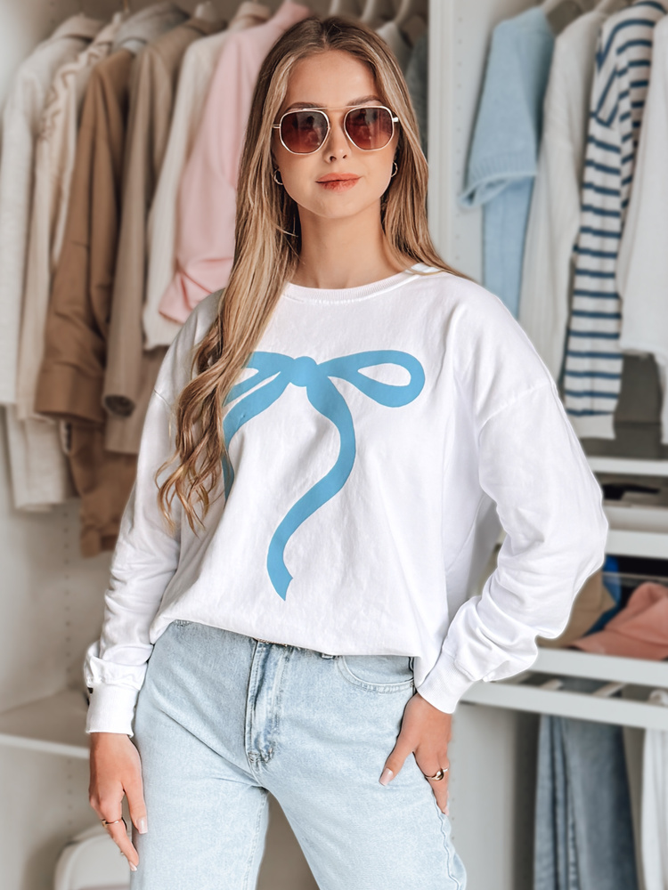 Bluza damska one size oversize SOFTTIE biała Dstreet