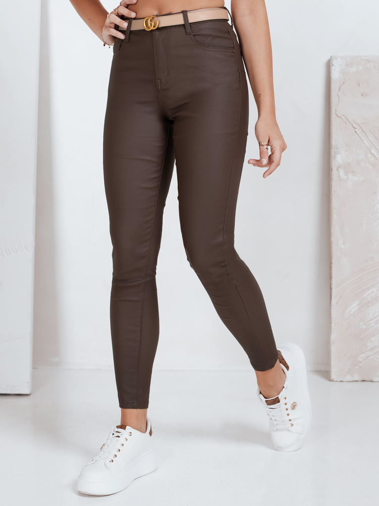 Pantaloni cerați pentru femei, maro