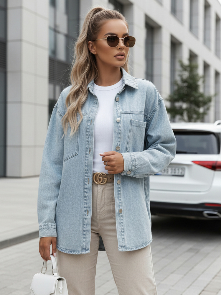 Dámska rifľová bunda oversize BLUEDIVA