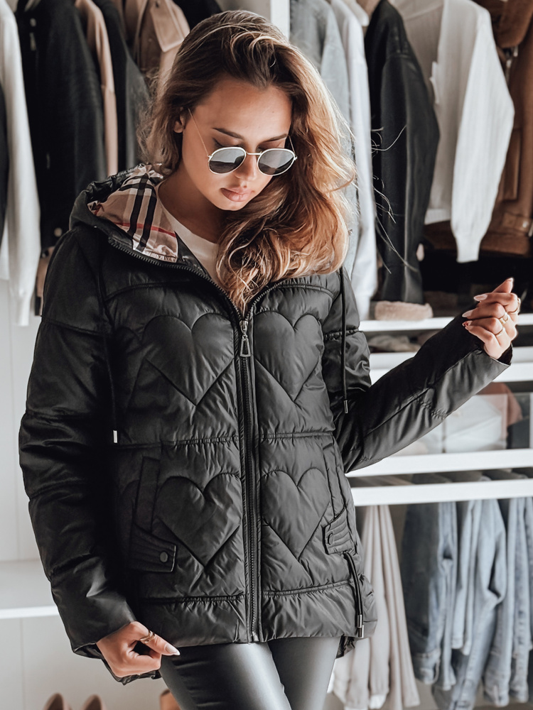 Kurtka pikowana damska OLMO czarna Dstreet