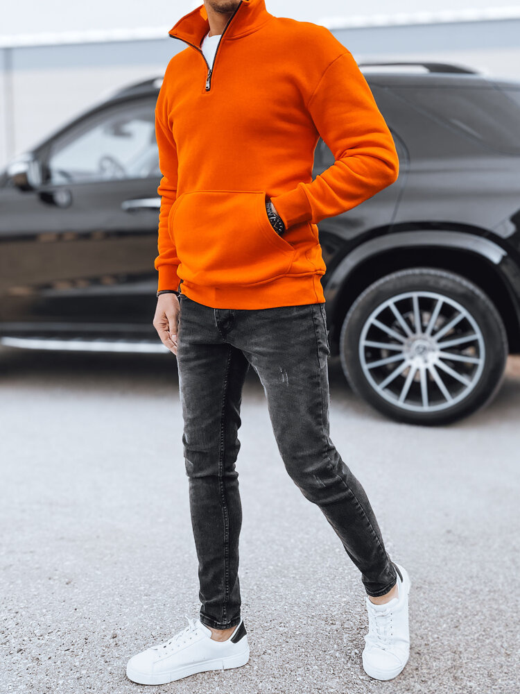 Bluza męska bez kaptura pomarańczowa Dstreet