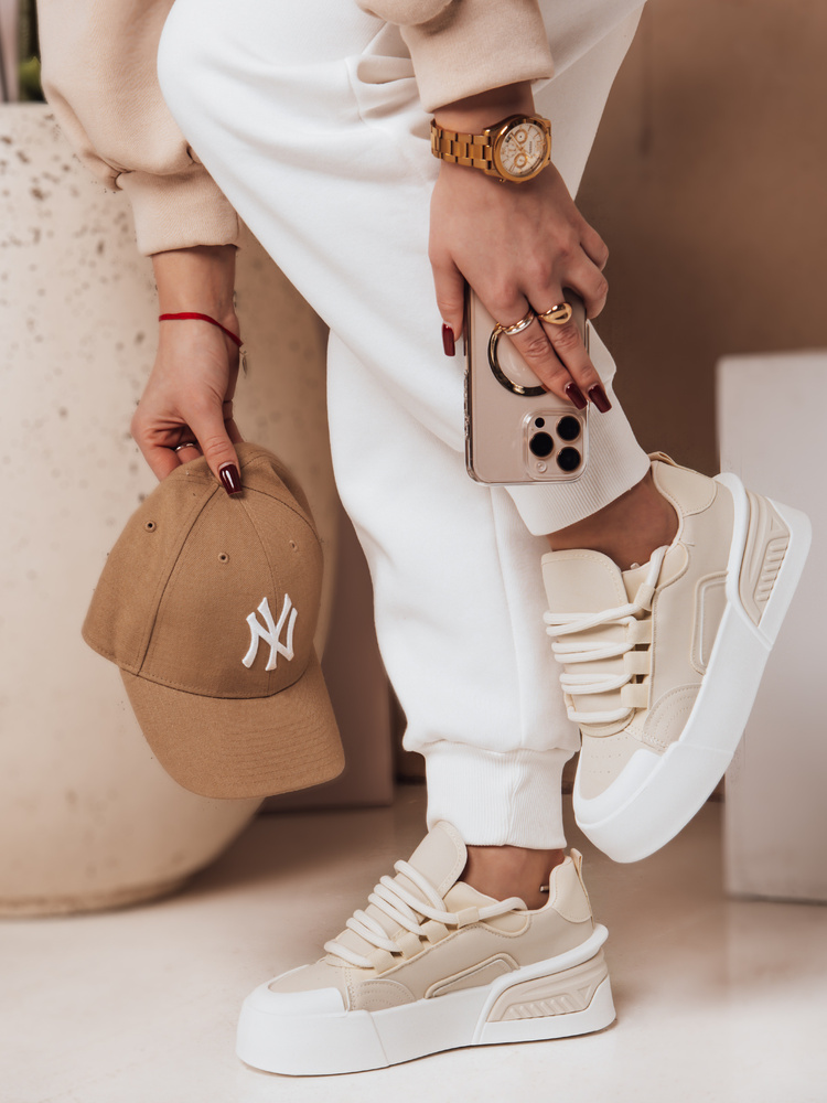 Teniși sport pentru femei KICKON bej