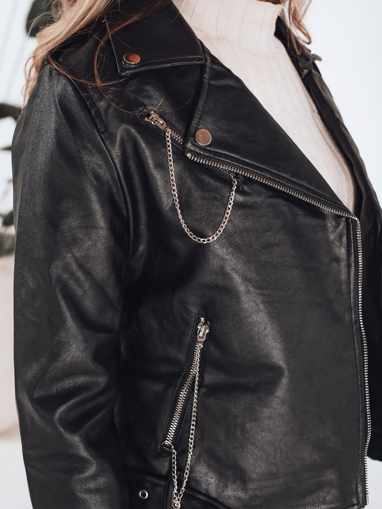 Geantă de umăr din piele pentru femei, neagră