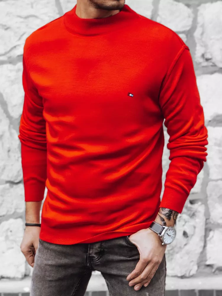 Sweter męski czerwony Dstreet