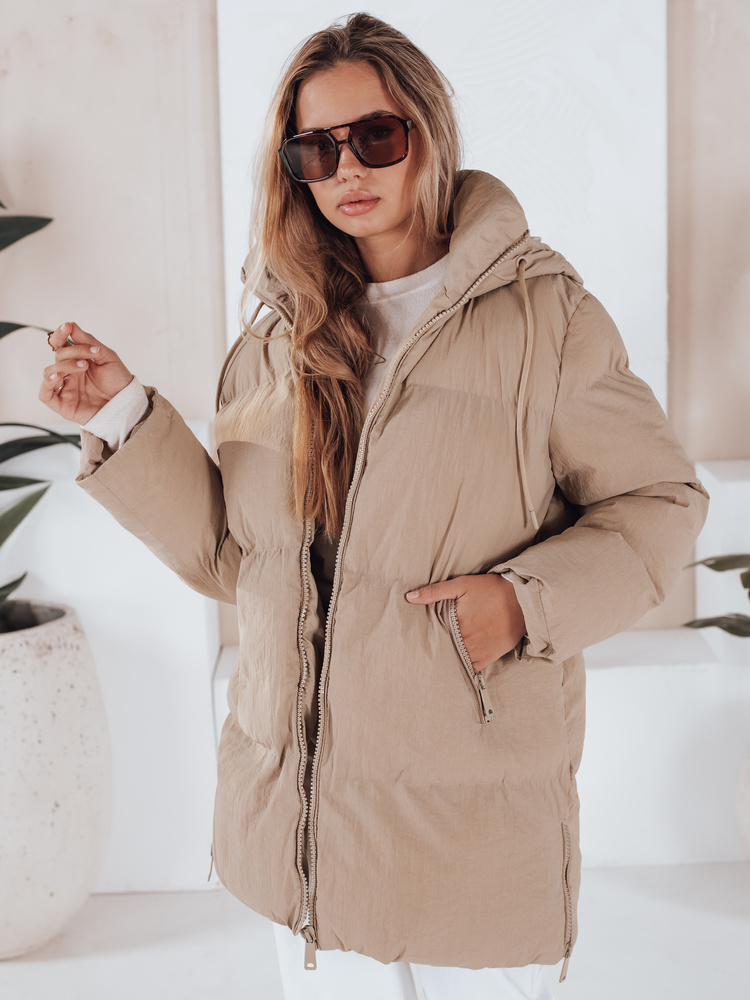 Kurtka damska pikowana LETLIS beżowa Dstreet