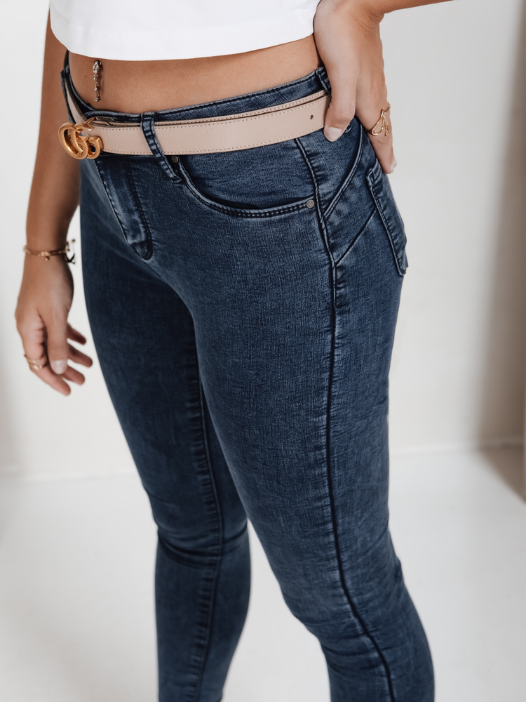 Jeansy damskie FLAWIA niebieskie Dstreet