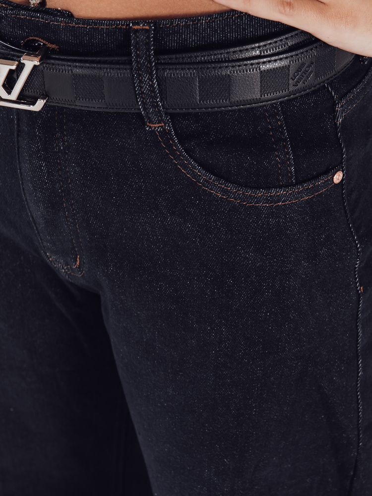 Jeansy damskie balloon fit granatowe Dstreet