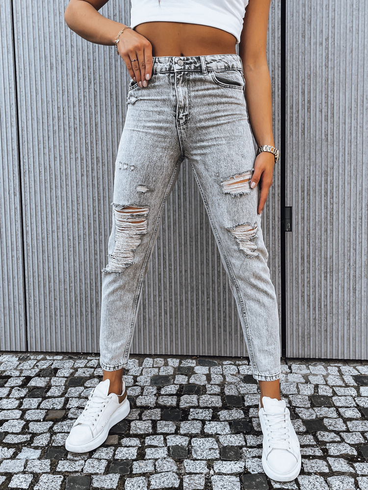 Jeansy damskie LORENT jasnoszare Dstreet