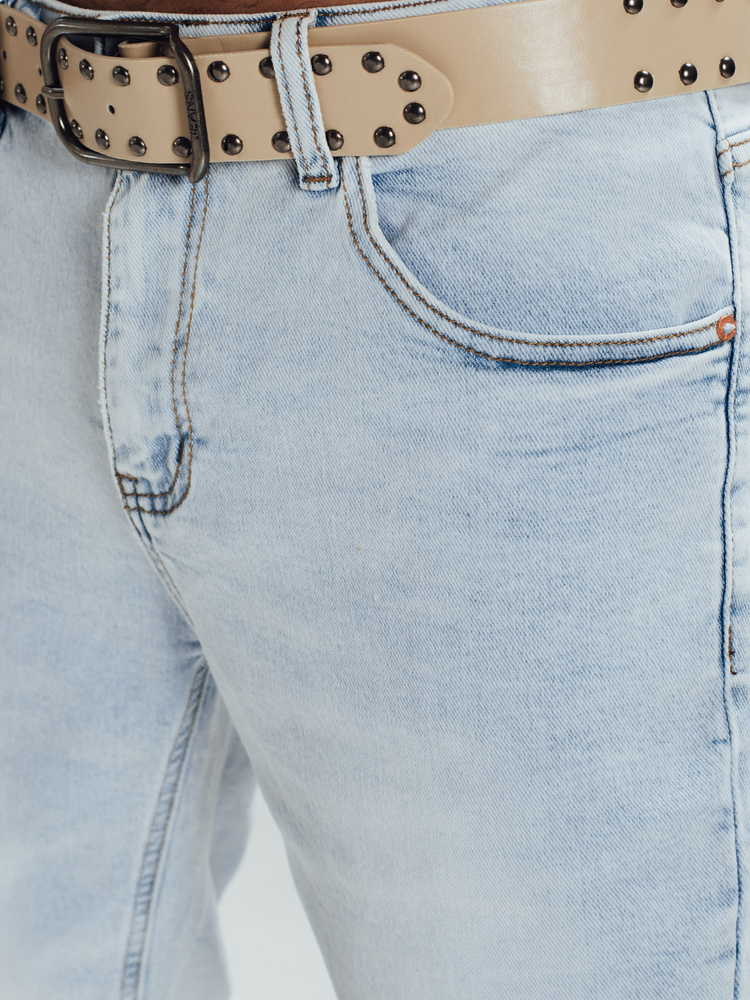 Pantaloni scurți din denim pentru bărbați, albastru deschis